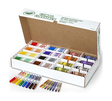 Crayola Classpack Marker and Crayon Combo open box